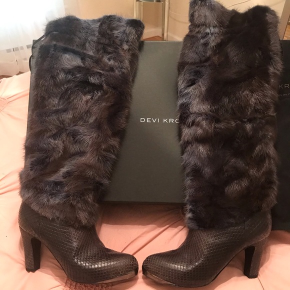 devi kroell Shoes - Mink and python boot